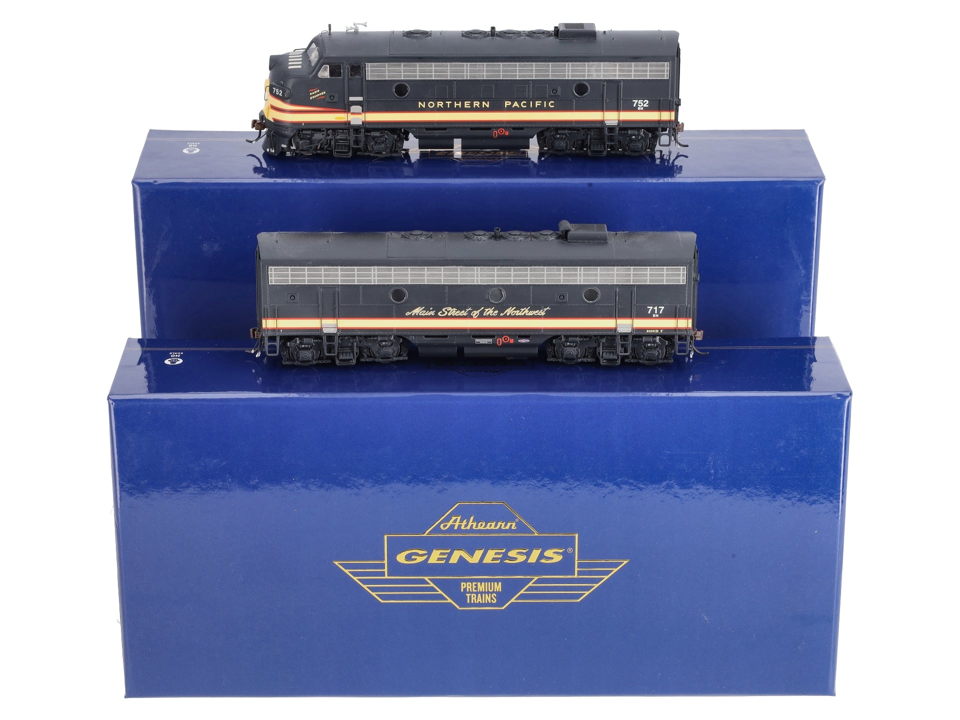 Athearn G12344 HO Burlington Northern (exNP) F7 AB Diesel Locomotives #752/717