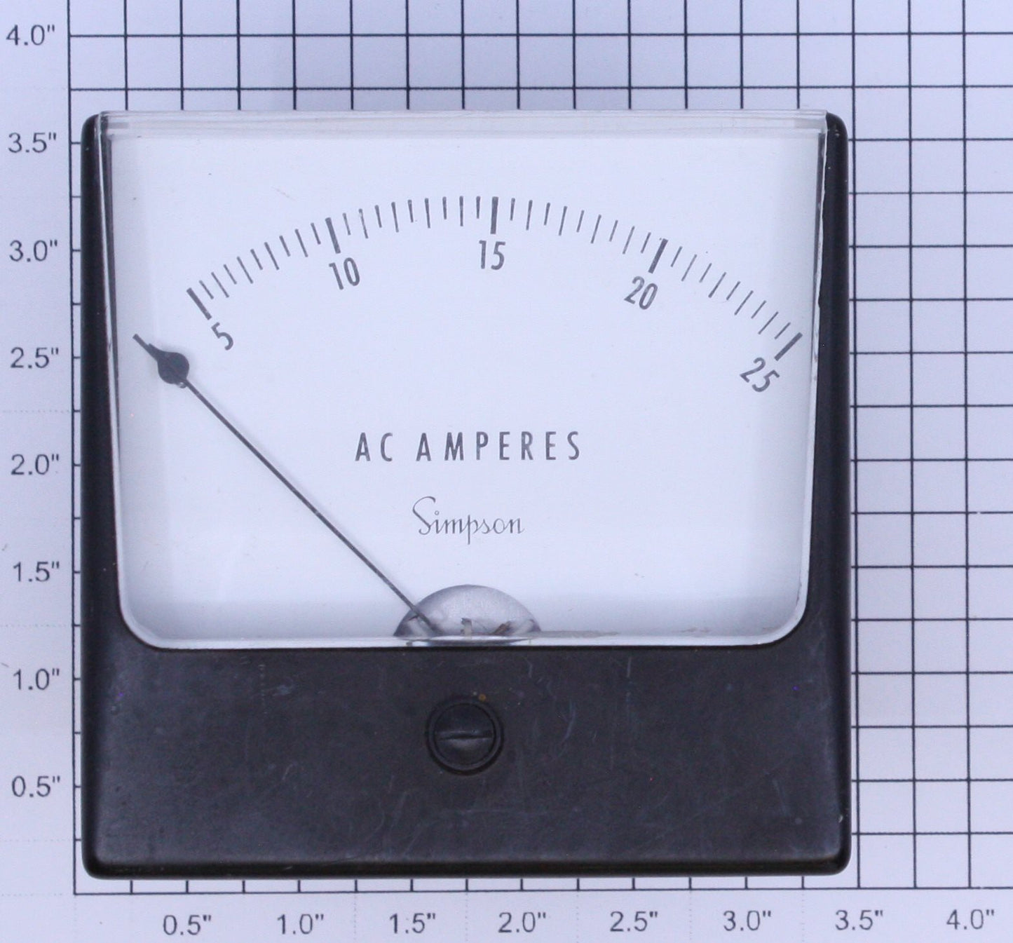 Simpson 27-25A-AC Panel Mount Model 27 0-25 AC Amperes Meter