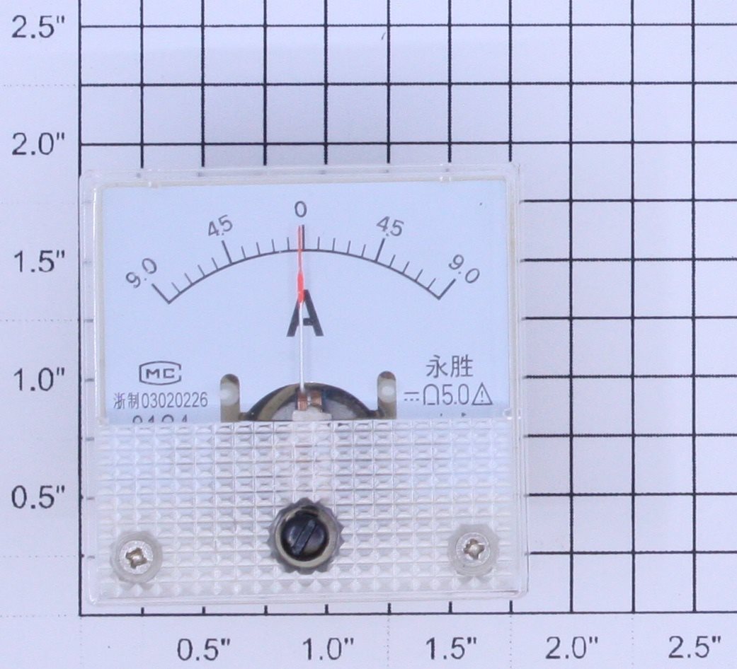La Marche 91C4 Panel Mount 9-0-9 DC Amperes Meter