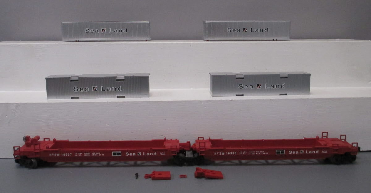 Lionel 6-16936 O Gauge Susquehanna Sea Land Maxi-Stack Flatcar VG/Box