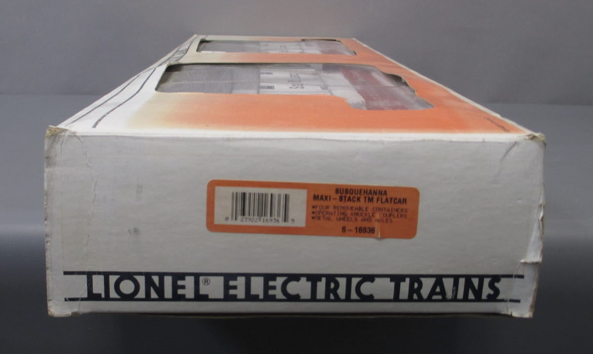 Lionel 6-16936 O Gauge Susquehanna Sea Land Maxi-Stack Flatcar EX/Box