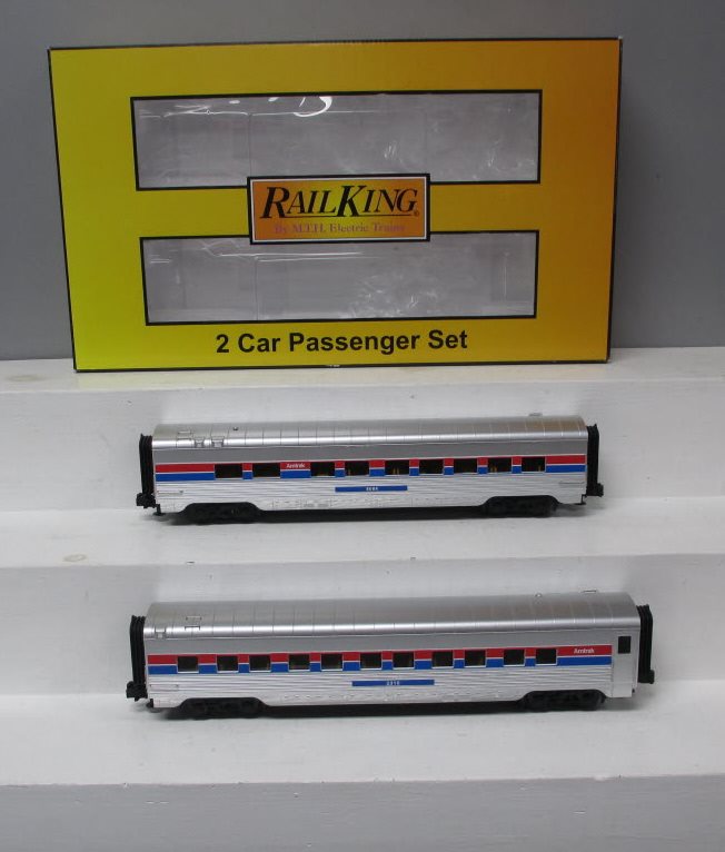 MTH 30-67997 O Amtrak 60' Streamlined Phase 2 Sleeper/Diner Set (Set of 2)