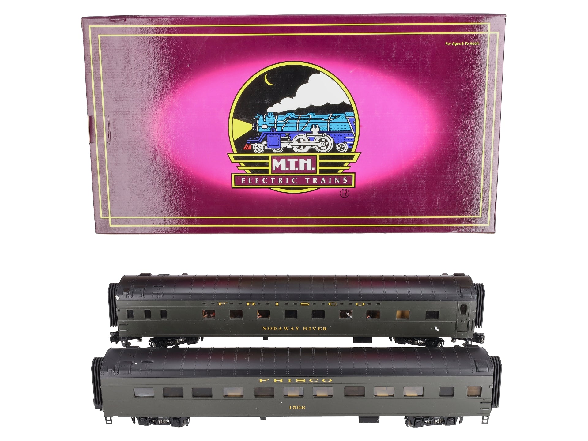 MTH 20-66030 O Frisco 70' Streamlined Sleeper/Diner Passenger Car Set (Set of 2)