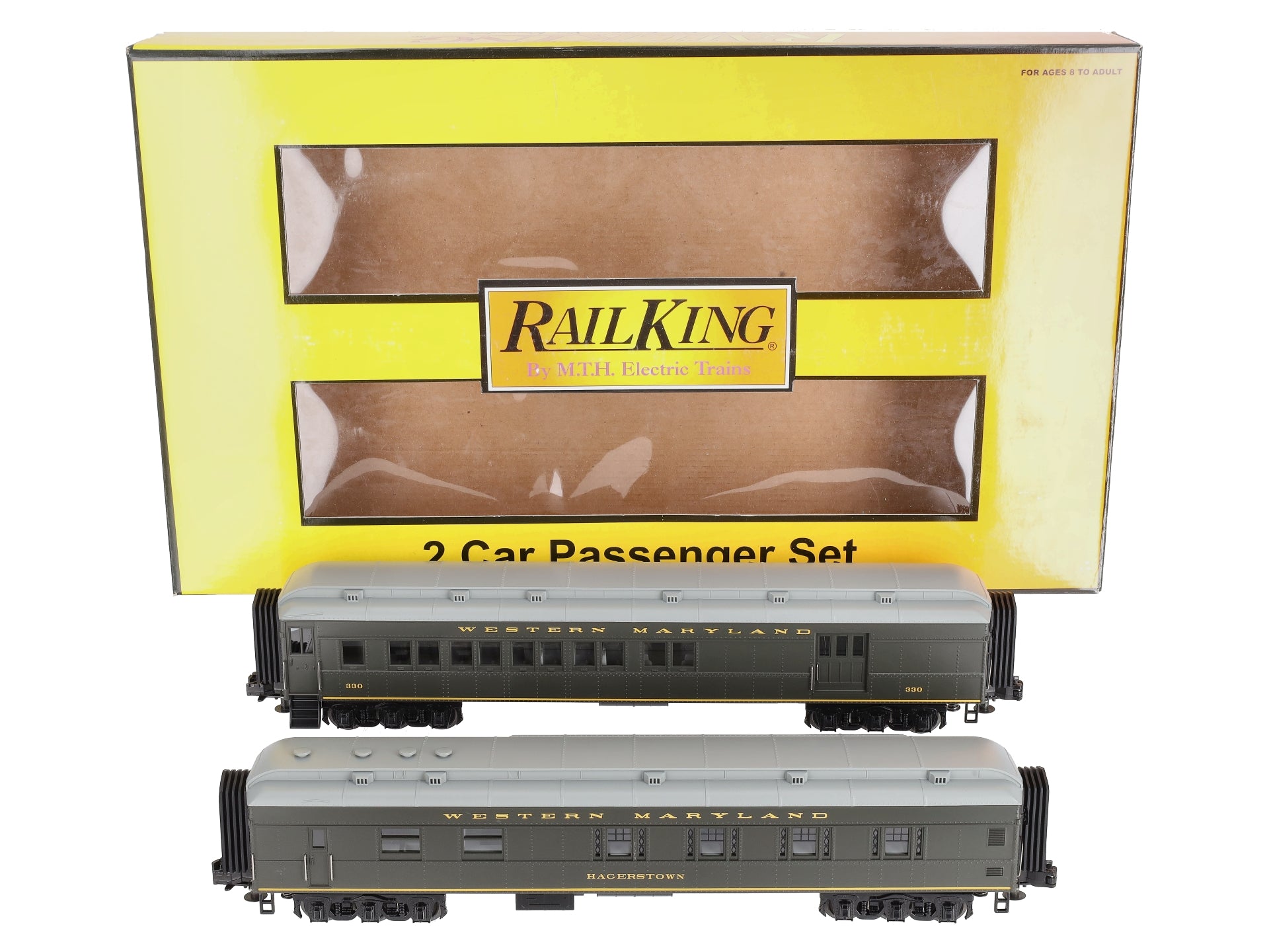 MTH 30-69050 O Western Maryland 60' Madison Combo/Diner Passenger Set (Set of 2)