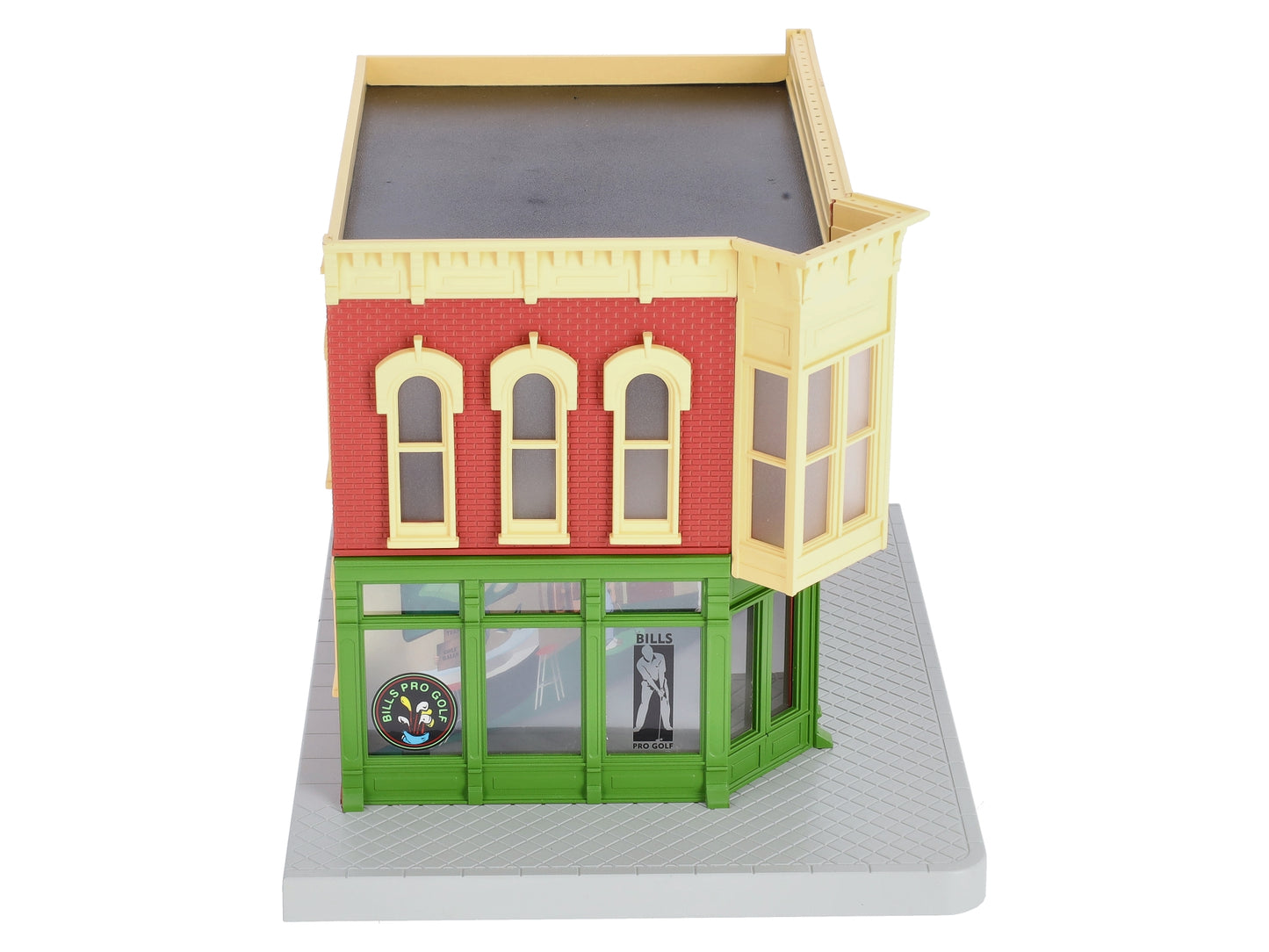 MTH 30-90352 O Gauge Bill's Golf Pro Shop Corner Building with Blinking Signal
