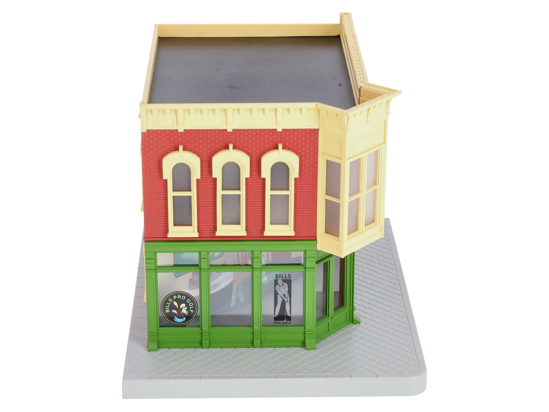 MTH 30-90352 O Gauge Bill's Golf Pro Shop Corner Building with Blinking Signal