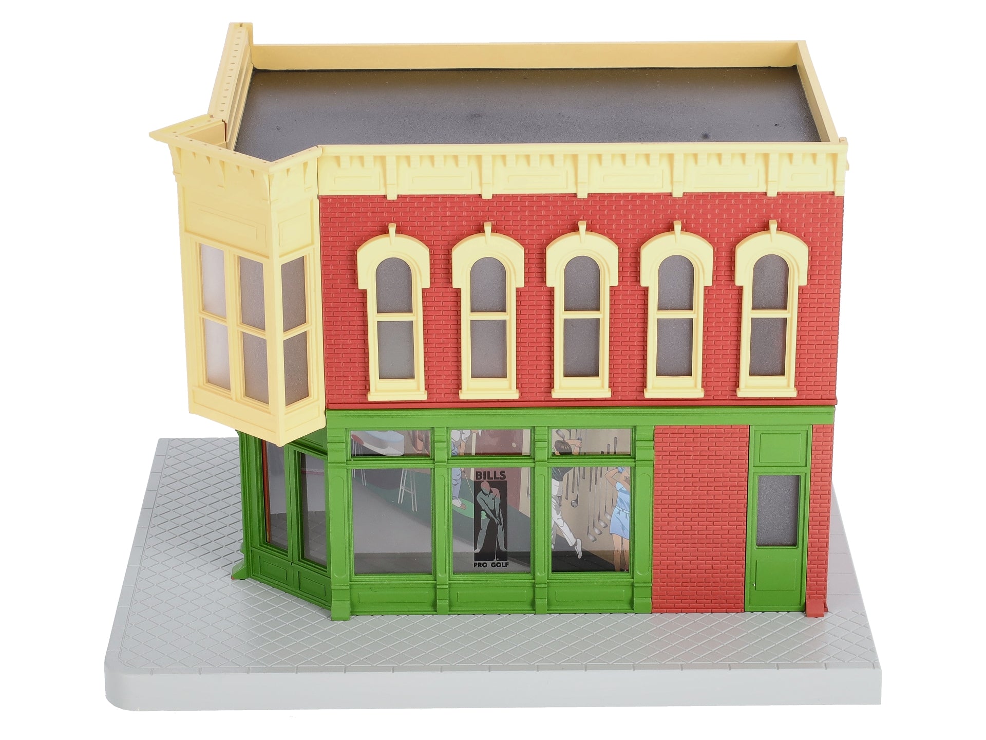 MTH 30-90352 O Gauge Bill's Golf Pro Shop Corner Building with Blinking Signal