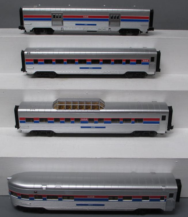 MTH 30-67996 O Amtrak 60' Streamlined Phase 2 Passenger Car Set (Set of 4)