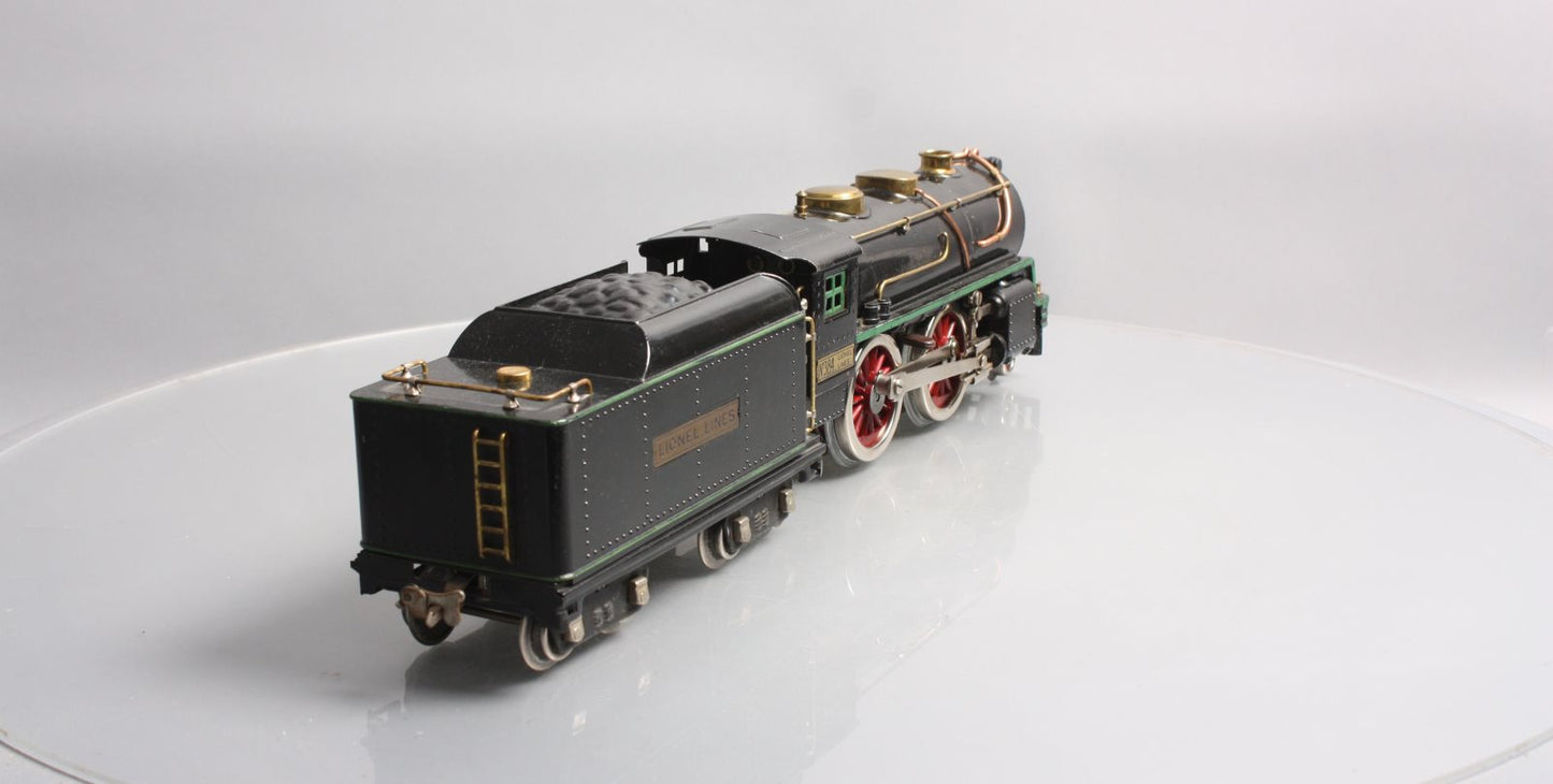 Lionel 384 Vintage Standard Gauge Lionel Lines 2-4-0 Steam Locomotive and Tender