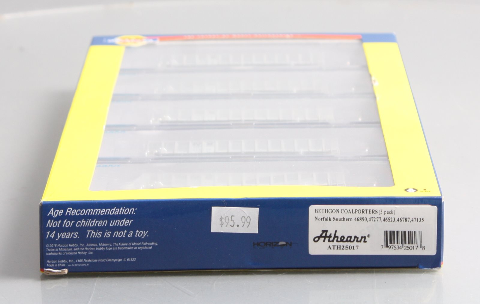 Athearn 25017 N Norfolk Southern Bethgon Coalporter with Load #2 (Pack of 5)