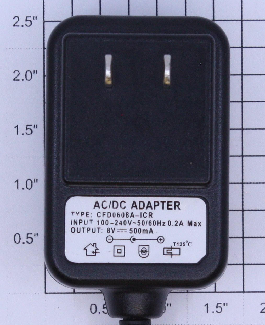 Acme CFD0608A-ICR HO Gauge Accessory AC-DC Power Supply Transformer 8V-500mA