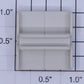 K-Line K4400-23-10 Off-white Double Bench Seat
