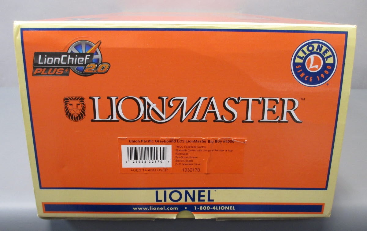 Lionel 1932170 Lionmaster Union Pacific Greyhound Big Boy Steam Loco #4000 LC2