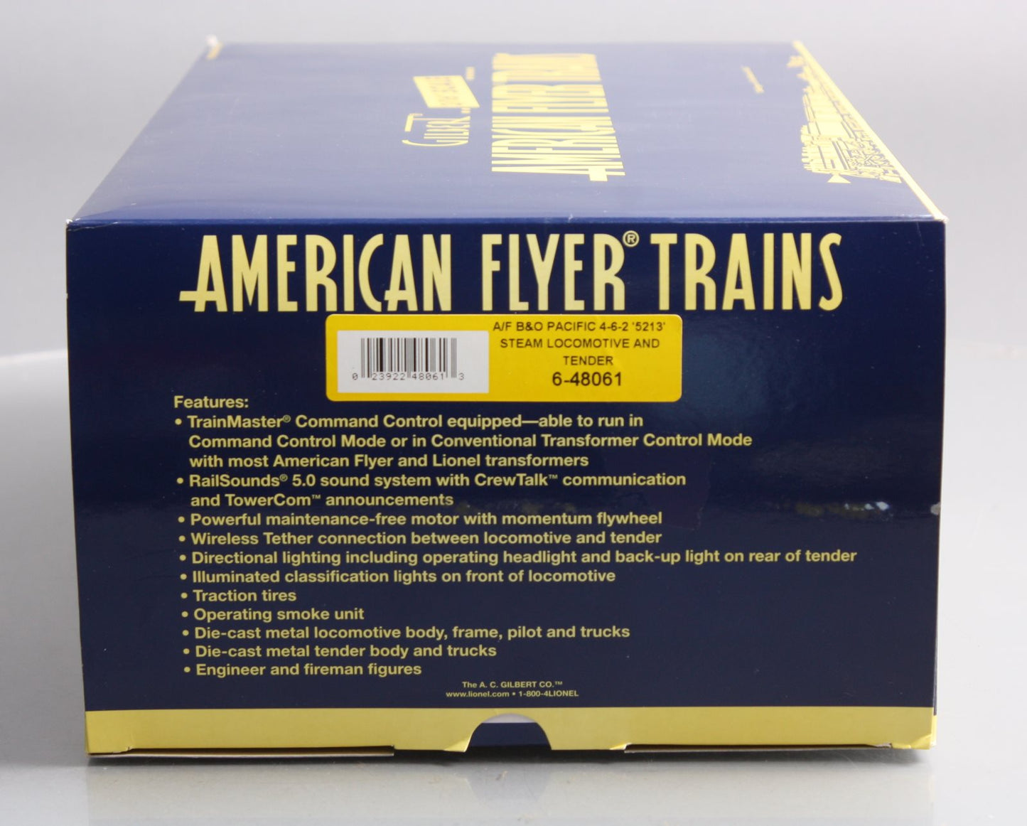 American Flyer 6-48061 S Scale Baltimore & Ohio 4-6-2 Pacific Steam Locomotive