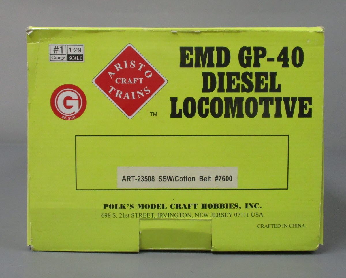 Aristo-Craft 23508 G Cotton Belt EMD GP-40 Diesel Locomotive #7600