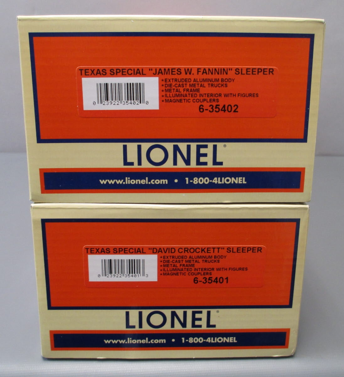 Lionel 6-25512 O Gauge Texas Special Passenger Car Set (Set of 2)