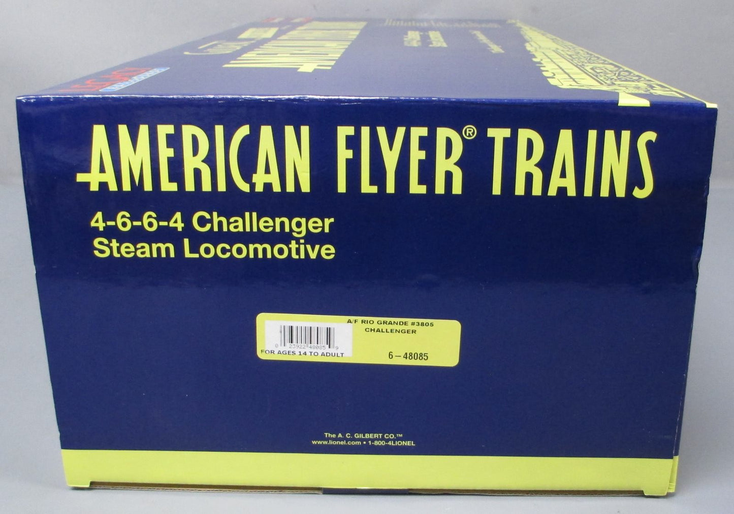 American Flyer 6-48085 S Scale D&RGW Challenger Steam Loco & Tender #3805