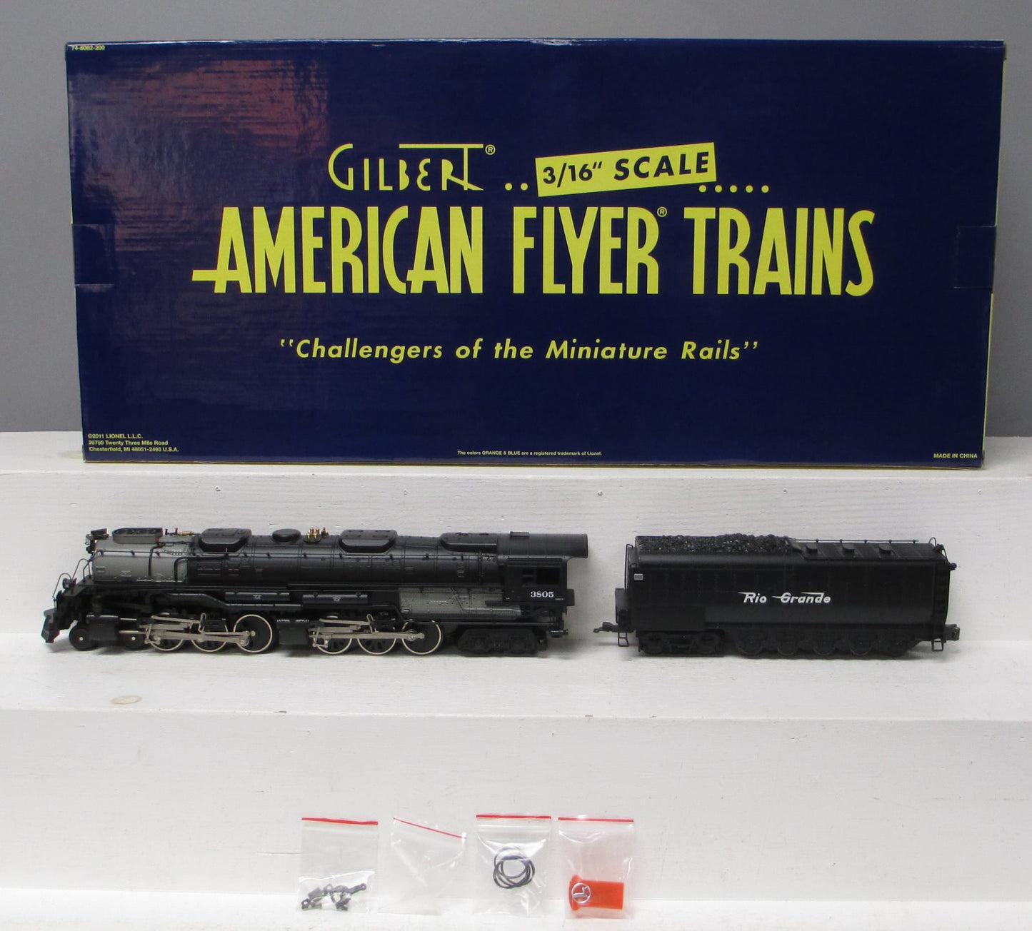 American Flyer 6-48085 S Scale D&RGW Challenger Steam Loco & Tender #3805