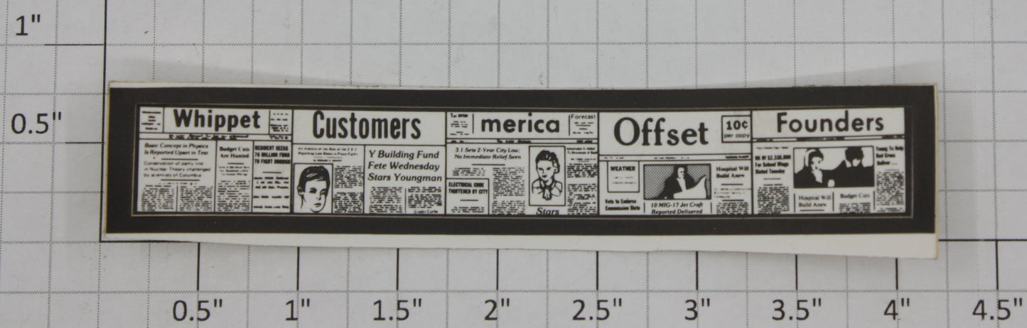 Lionel 128-37 Newsstand Counter Newspaper Sticker