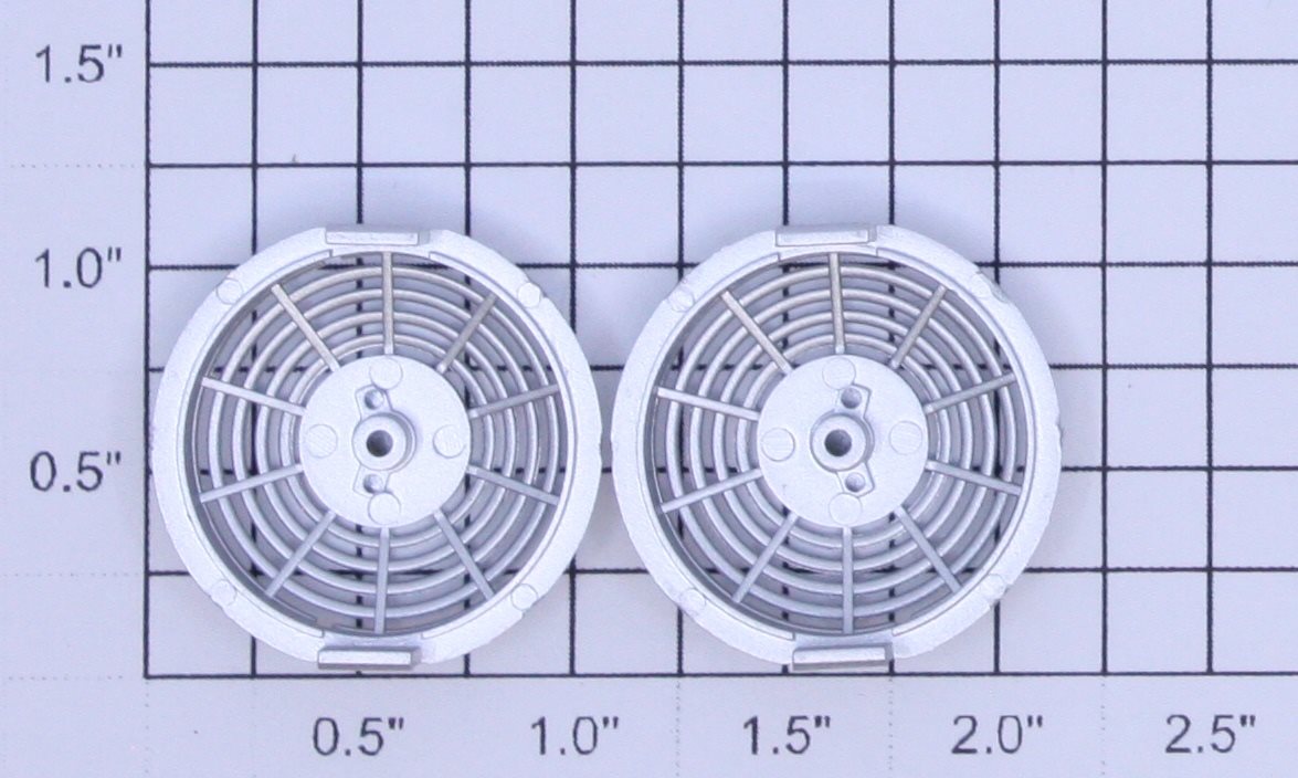 K-Line K2452-11-01 Silver Painted Screen Vent Tops with Hose Detail (2)