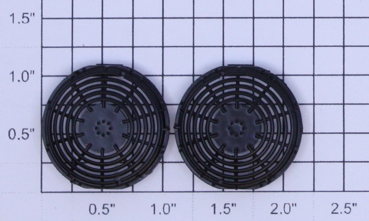 K-Line K2452-11-02 Black Screen Vent Tops with Hose Detail (Set of 2)