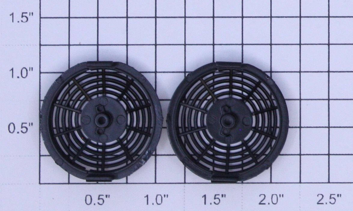 K-Line K2452-11-02 Black Screen Vent Tops with Hose Detail (Set of 2)