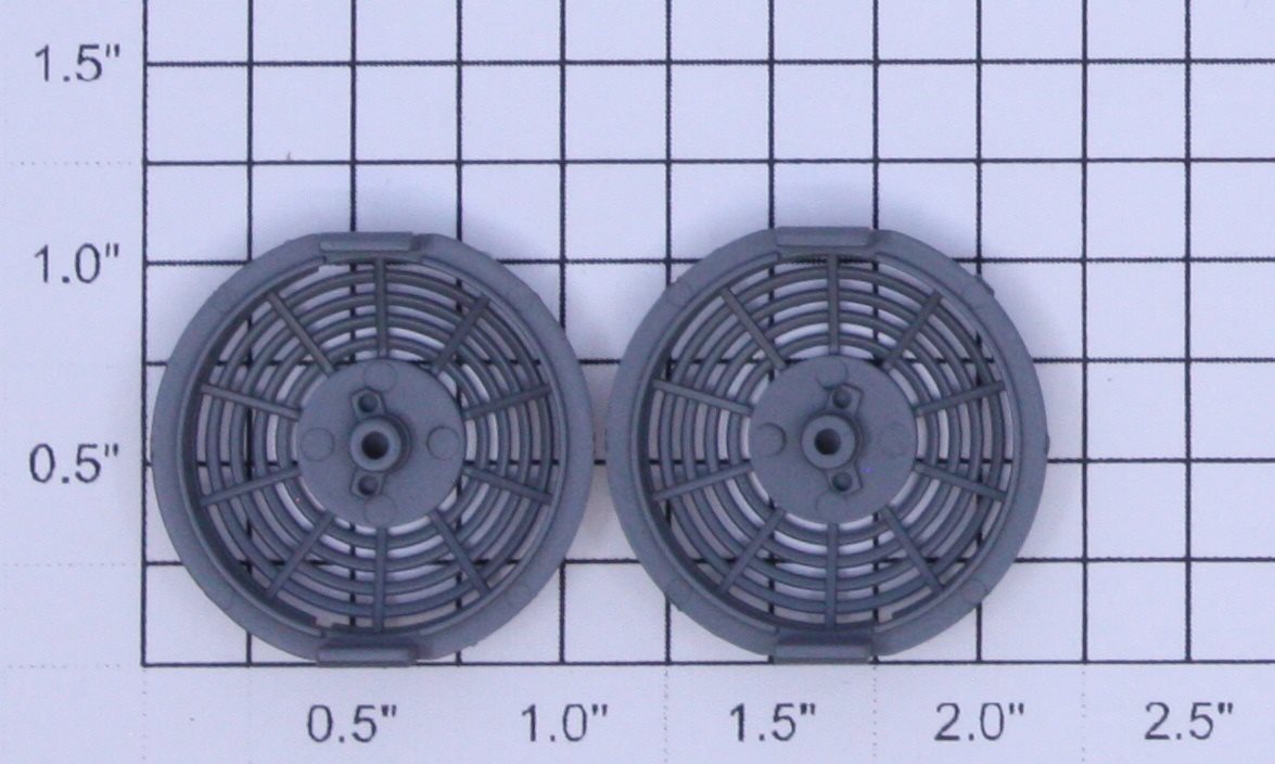 K-Line K2452-11-02 Dark Gray Screen Vent Tops with Hose Detail (Set of 2)