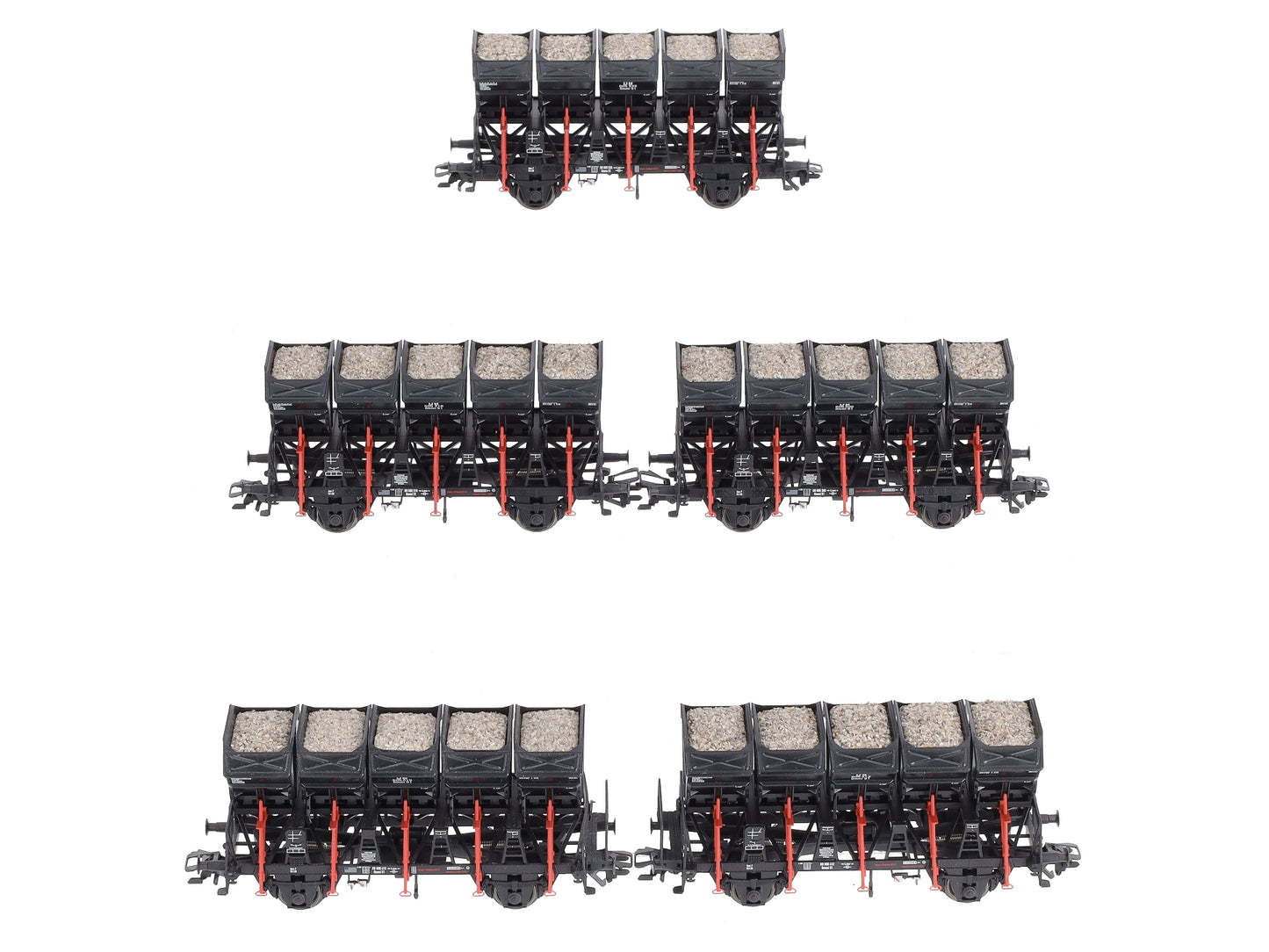 Marklin 46356 HO Scale Type Ommi 51 Dump 5-Car Set