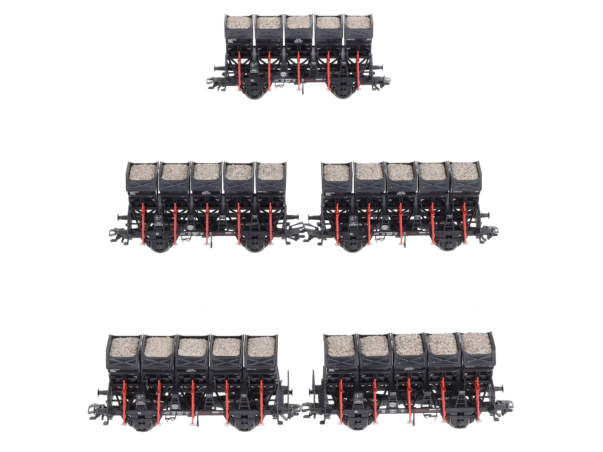 Marklin 46356 HO Scale Type Ommi 51 Dump 5-Car Set