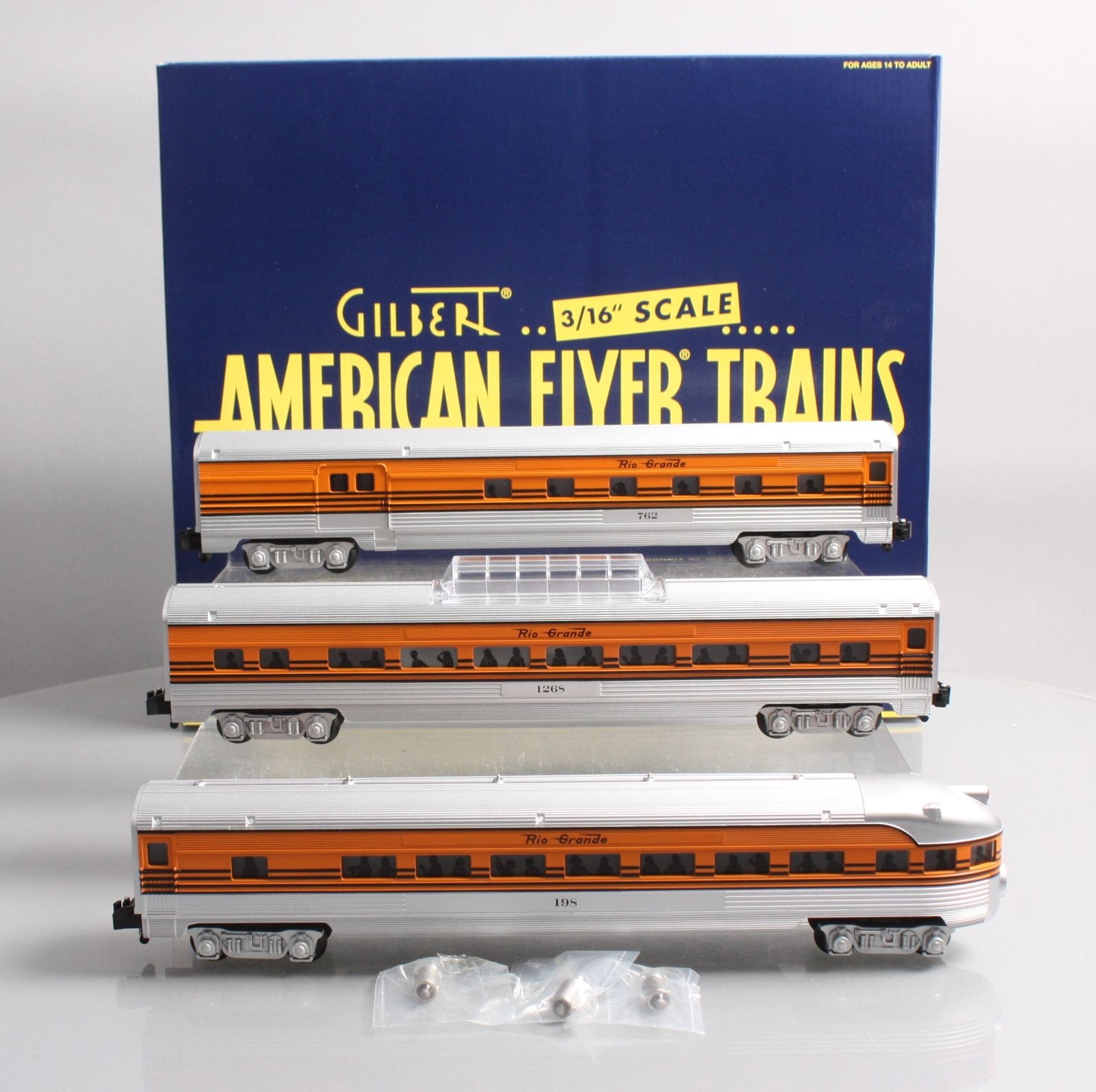 American Flyer 6-49936 S Rio Grande Streamliner Passenger Car (Set of 3)