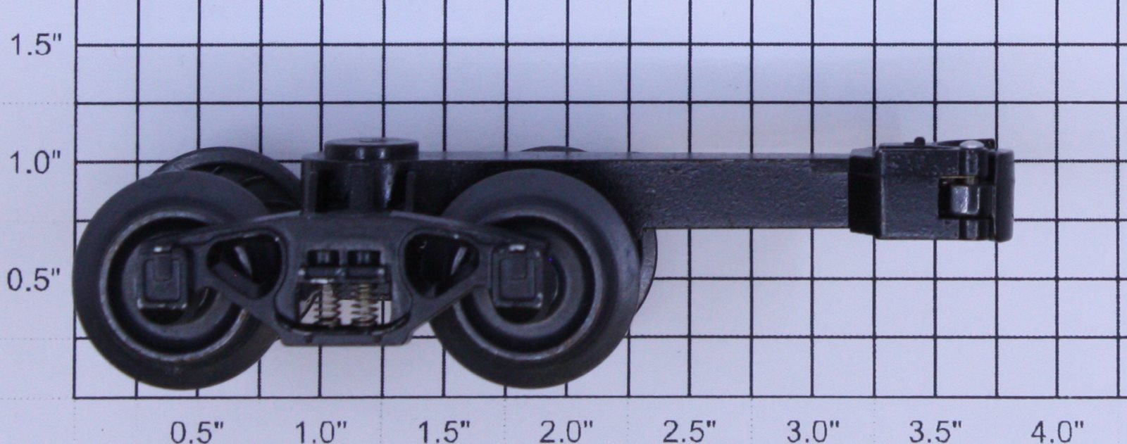 K-Line KO-5008A-1 4-Wheel 2-Sprung Operating Coupler Truck with Long Arm