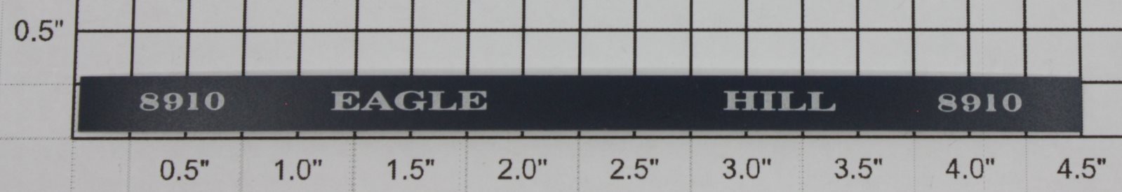American Flyer 48910-40 #8910 Eagle Hill Nameplate