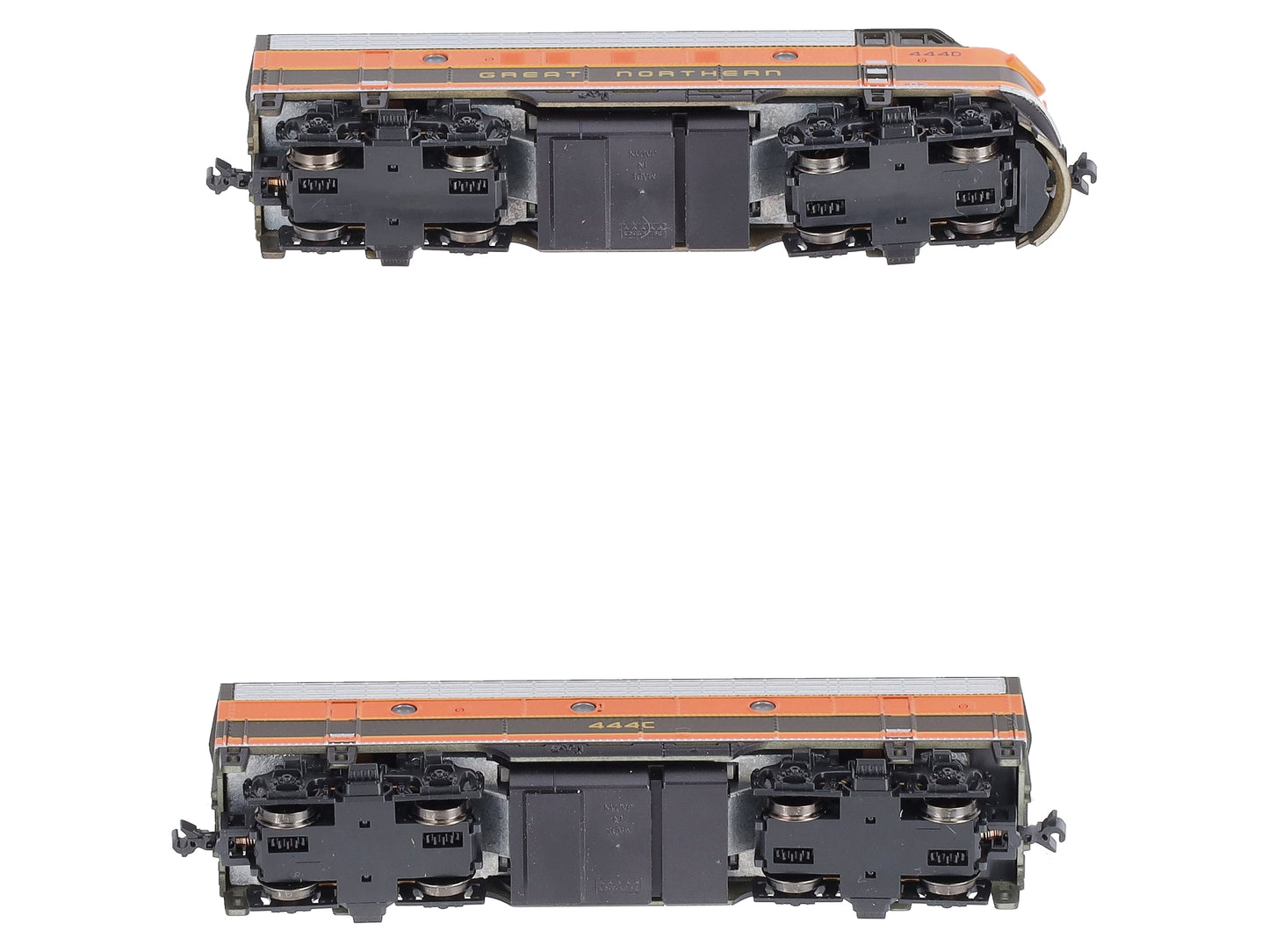 Kato 106-0421 N Great Northern EMD F7 Freight 2 Diesel Locomotive #444D/444C