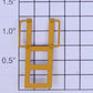 K-Line K7750-02-02 DTTX Car Yellow 3-Rung Ladder with Handrails
