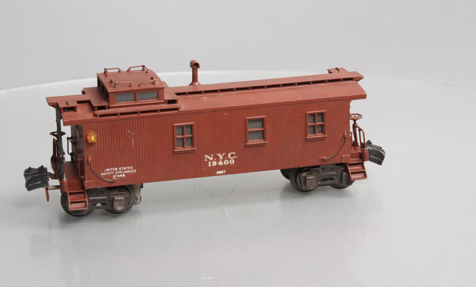 Lionel 2957 Vintage O Prewar New York Central Die-Cast Metal Illuminated Caboose
