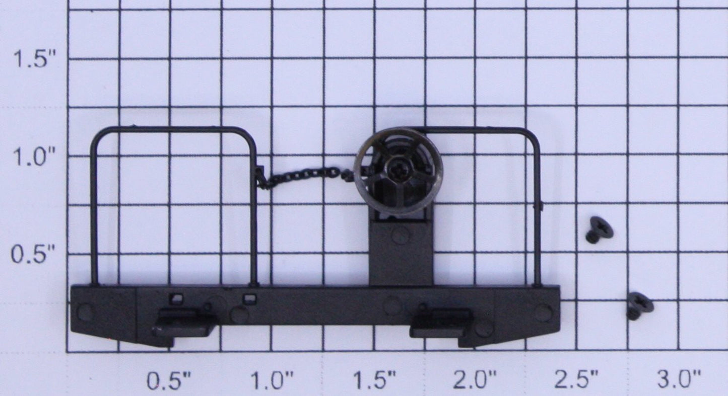 K-Line K616-EX010 Black Caboose End Railing with Chain and Brake Wheel