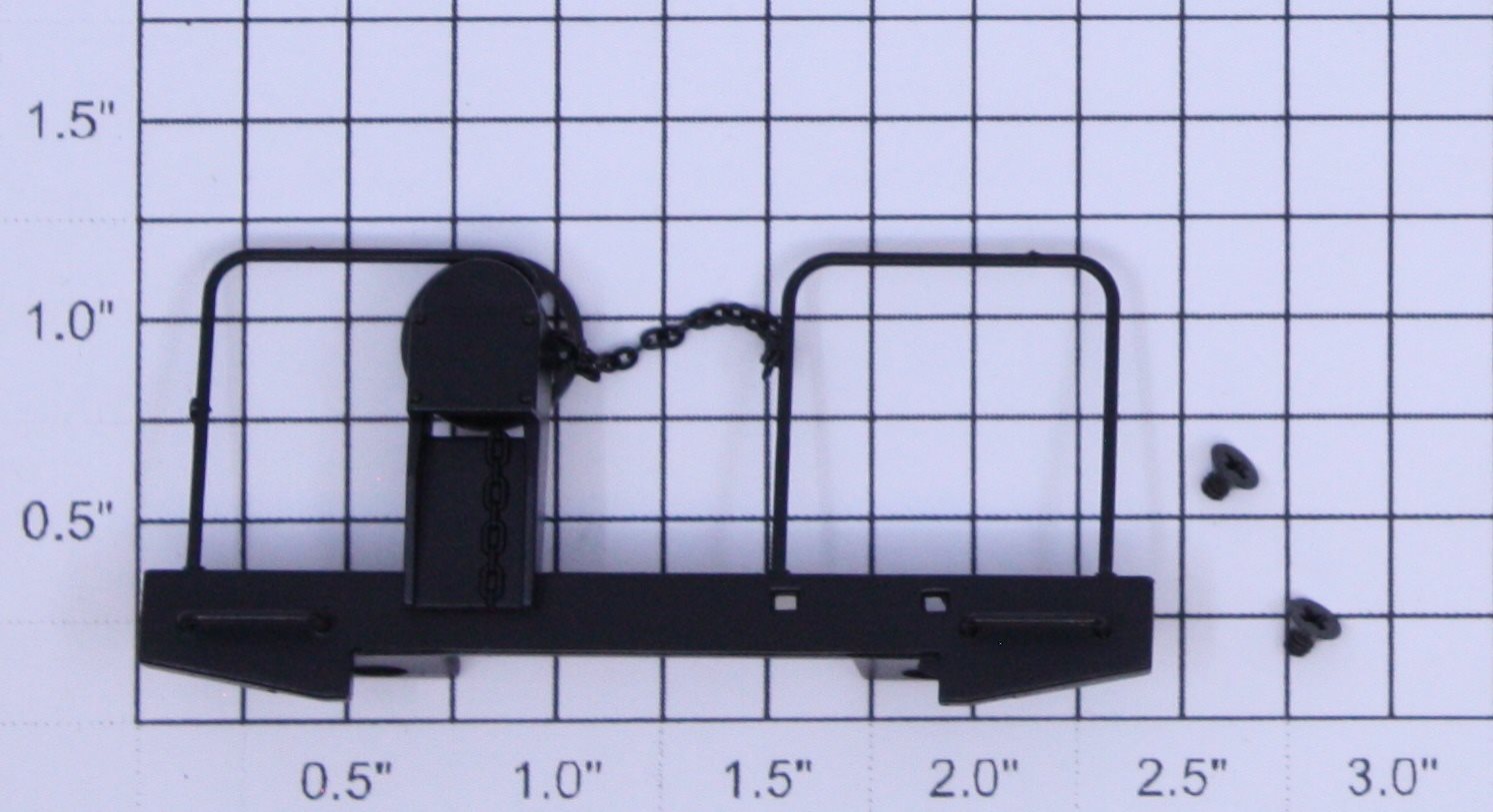 K-Line K616-EX010 Black Caboose End Railing with Chain and Brake Wheel