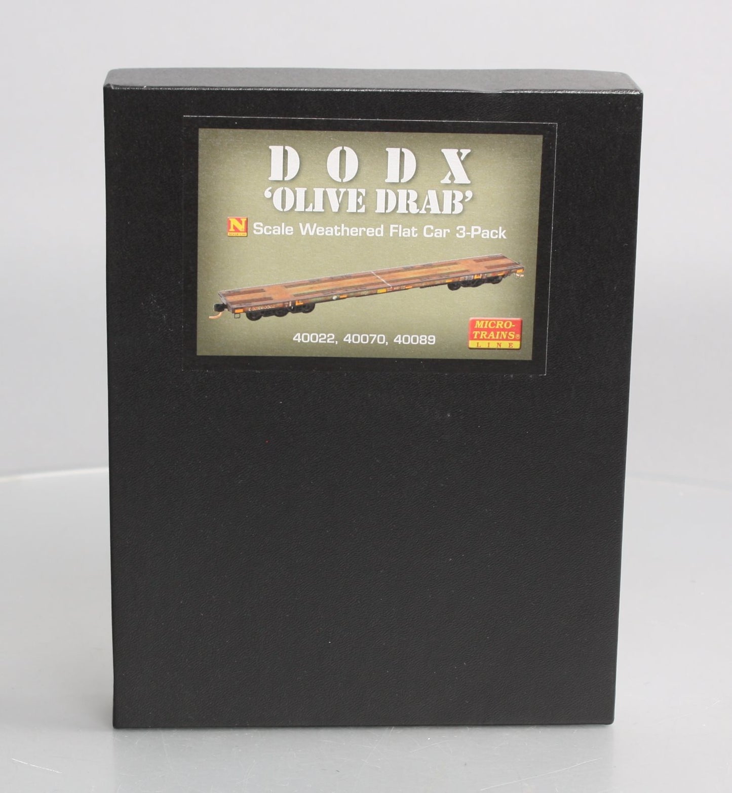 Micro-Trains 99305520 N DODX Weathered 68' Flatcar (Set of 3)