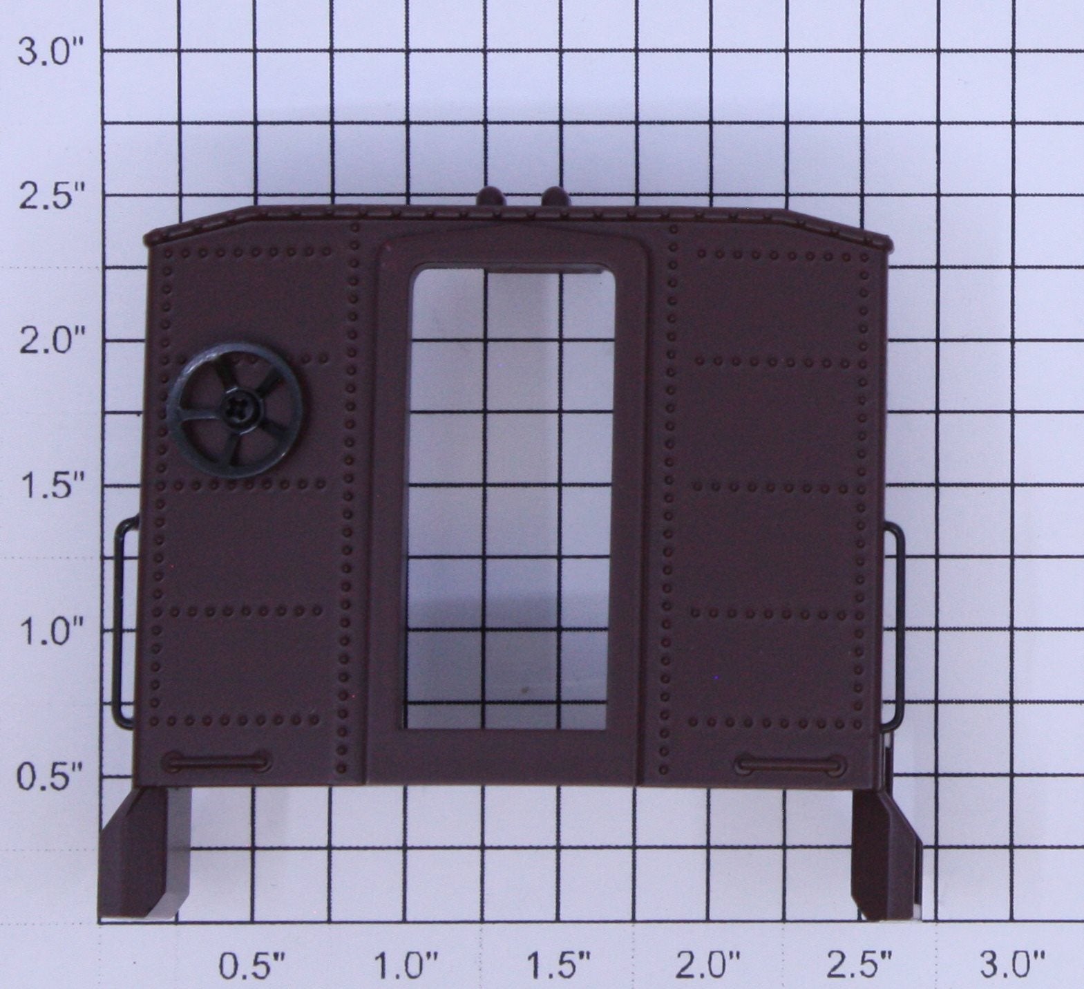 K-Line K4880B PRR Brown Painted Passenger Car Vestibule with Brake Wheel