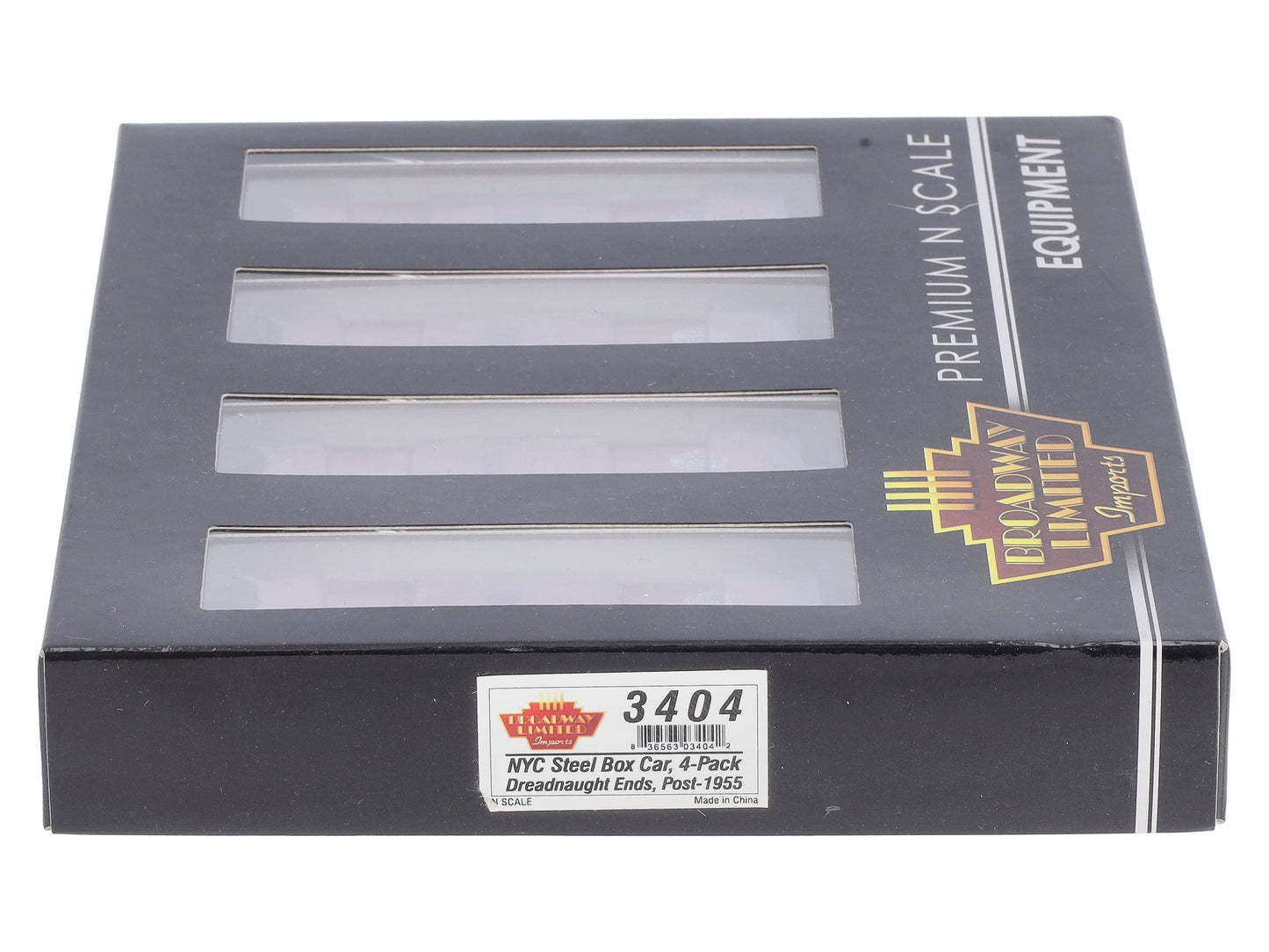 Broadway Limited 3404 N NYC 40' Steel Boxcar with Dreadnaught Ends (Set of 4)
