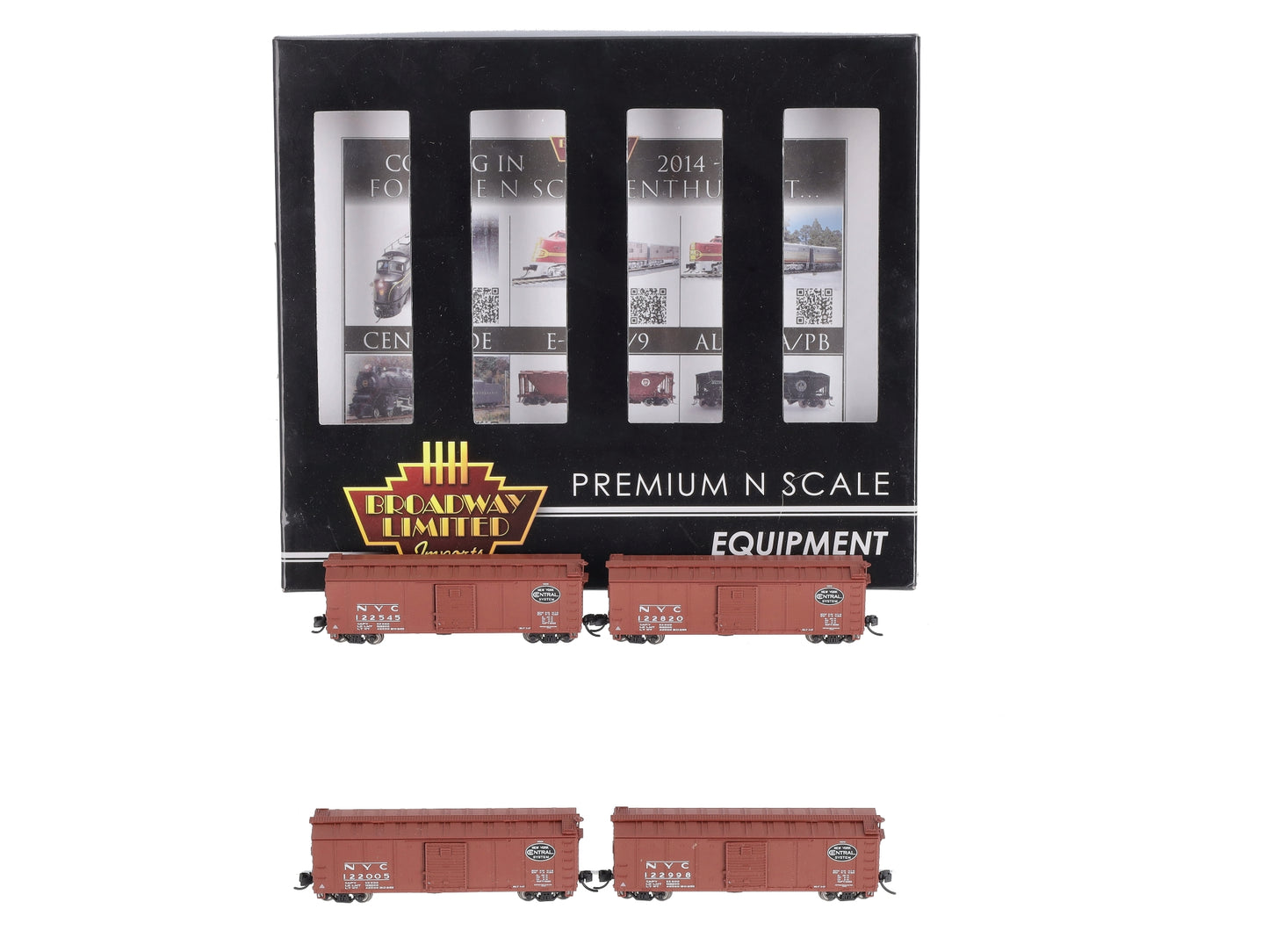 Broadway Limited 3404 N NYC 40' Steel Boxcar with Dreadnaught Ends (Set of 4)