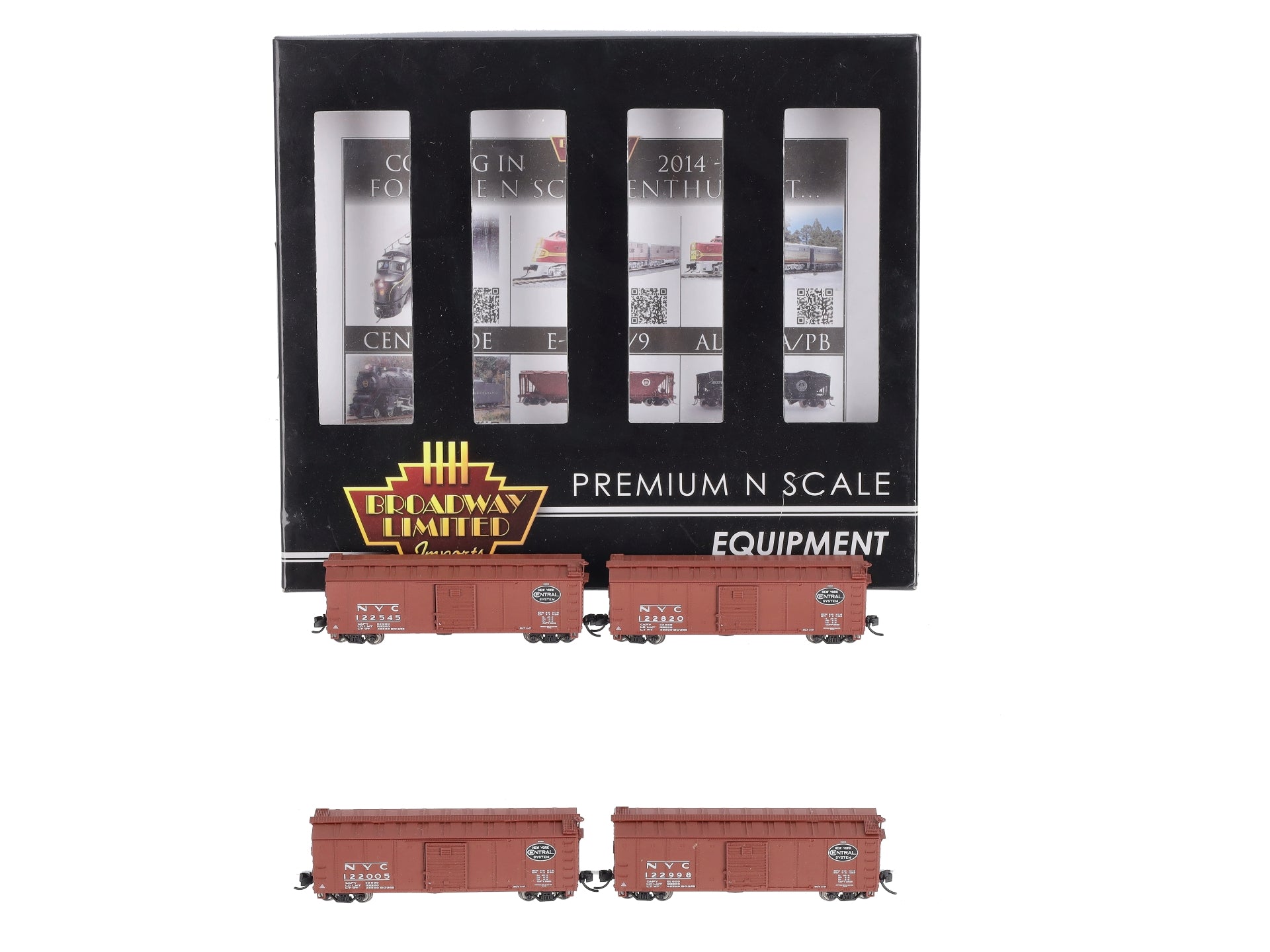 Broadway Limited 3404 N NYC 40' Steel Boxcar with Dreadnaught Ends (Set of 4)