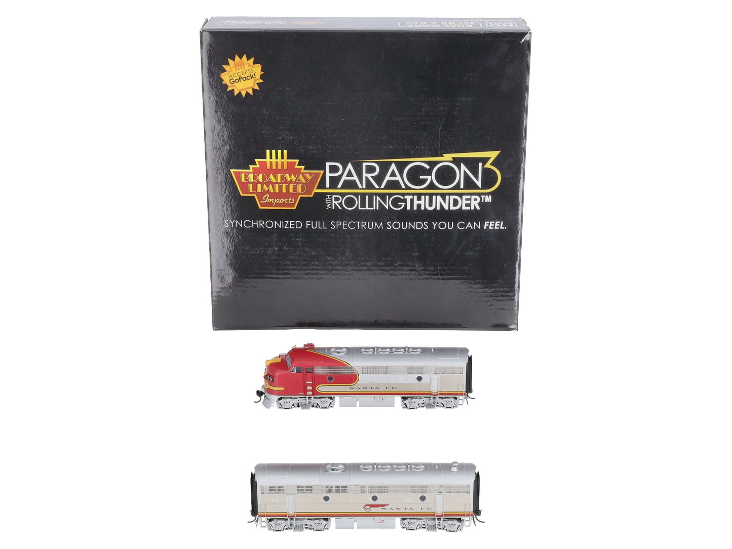 Broadway Limited 4842 HO Santa Fe F7 A/B Diesel Locomotive Sound/DCC #38L/38A