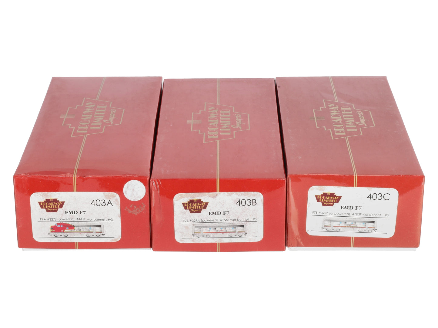 Broadway Limited 403 HO Santa Fe Paragon™ Diesel F7A-B(Powered)-B(Dummy) Set