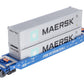 K-Line K776420 CSX Flat Car w/ 2 Containers EX/Box