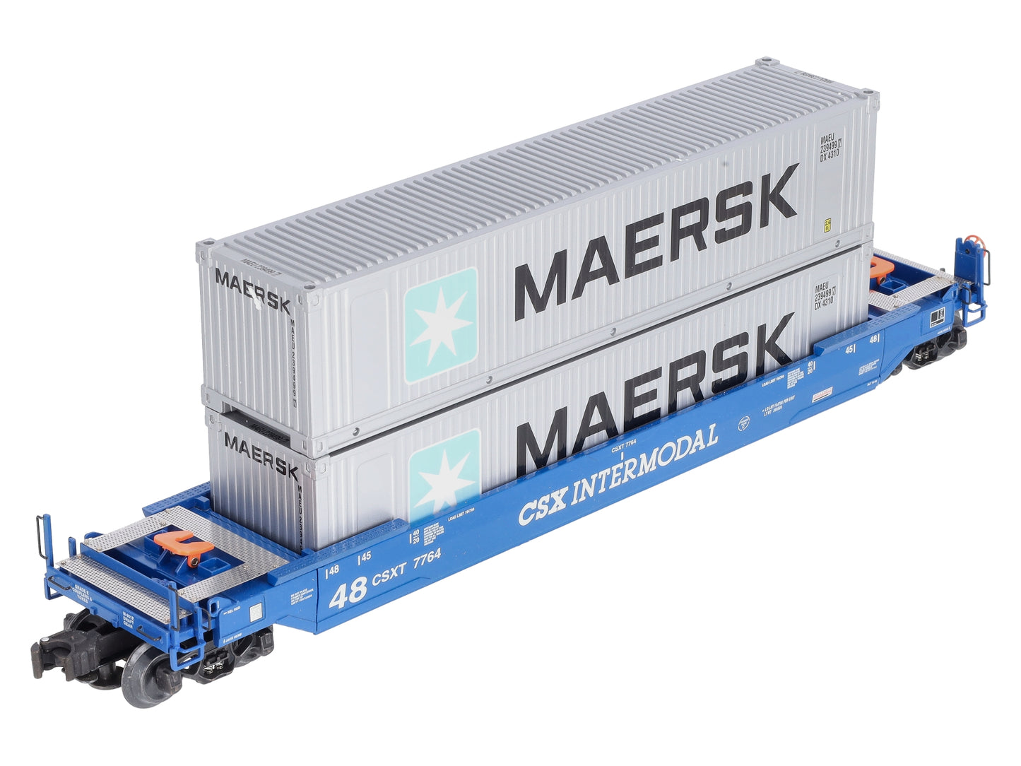 K-Line K776420 CSX Flat Car w/ 2 Containers EX/Box