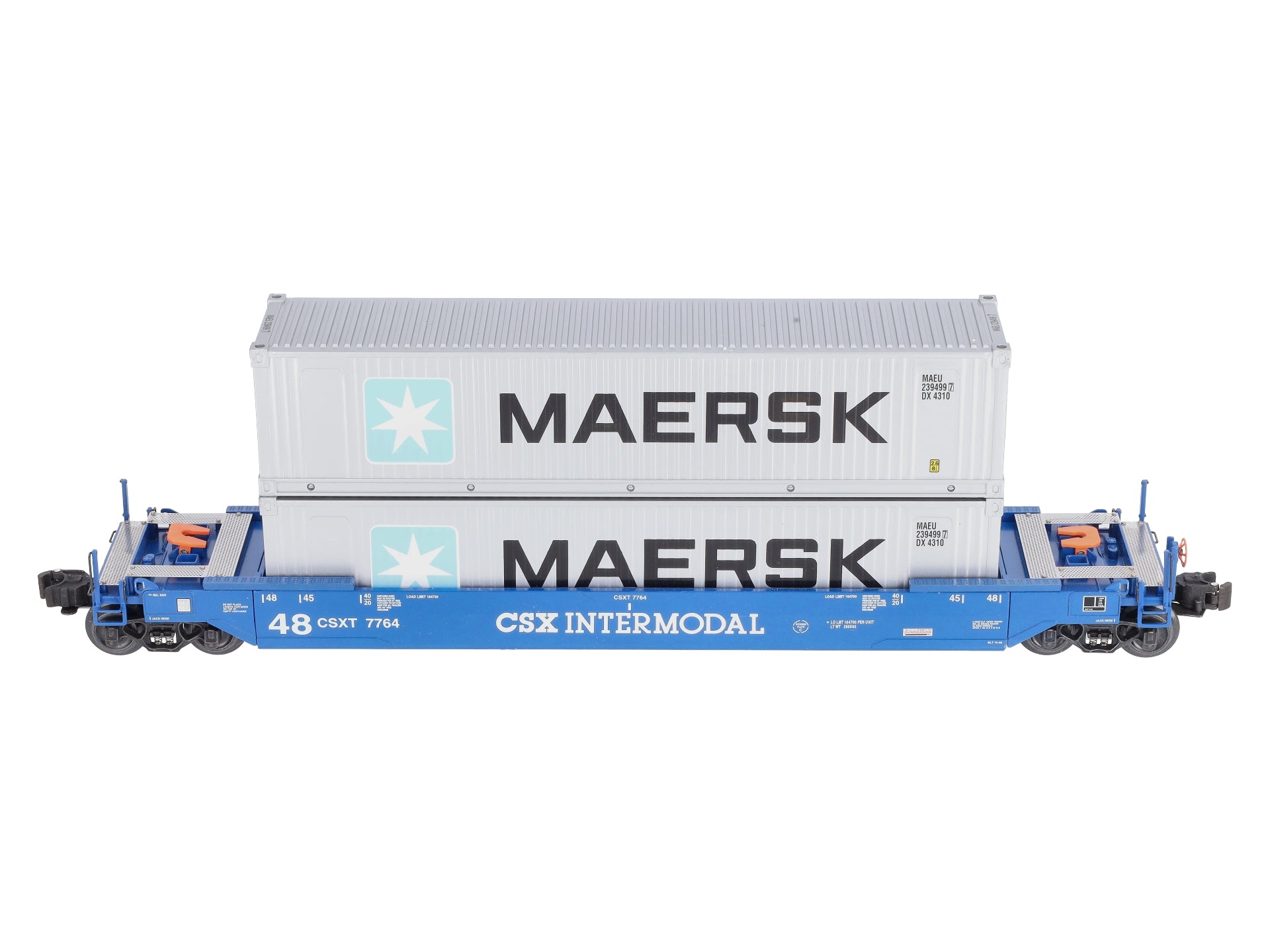 K-Line K776420 CSX Flat Car w/ 2 Containers EX/Box