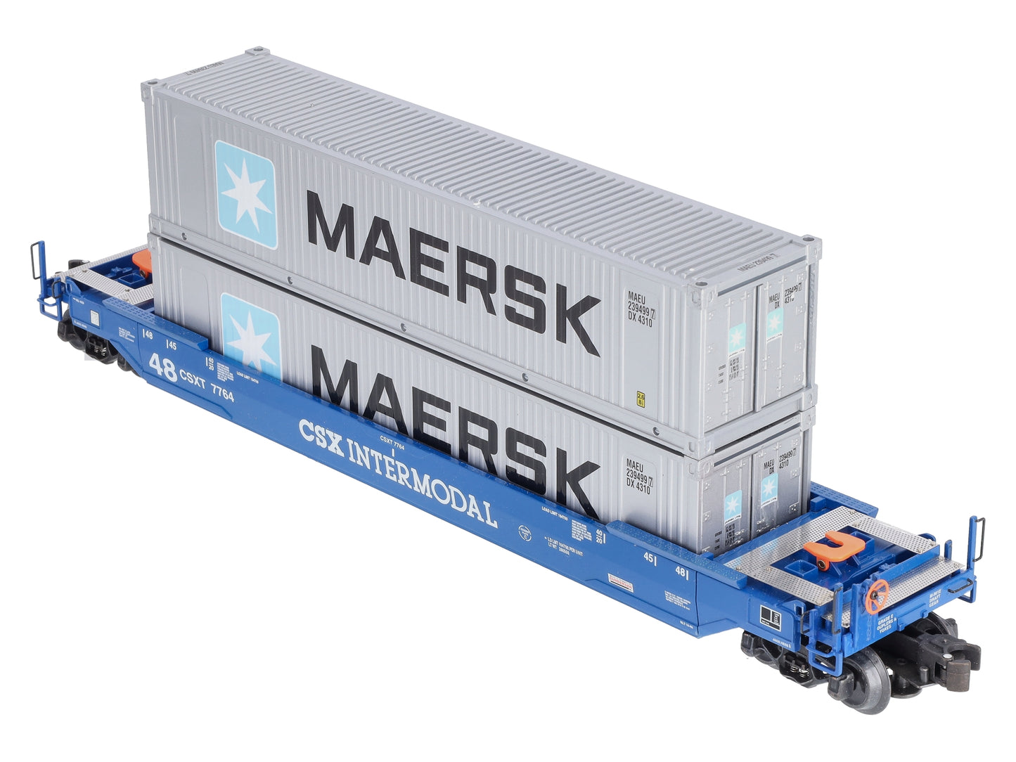 K-Line K776420 CSX Flat Car w/ 2 Containers EX/Box
