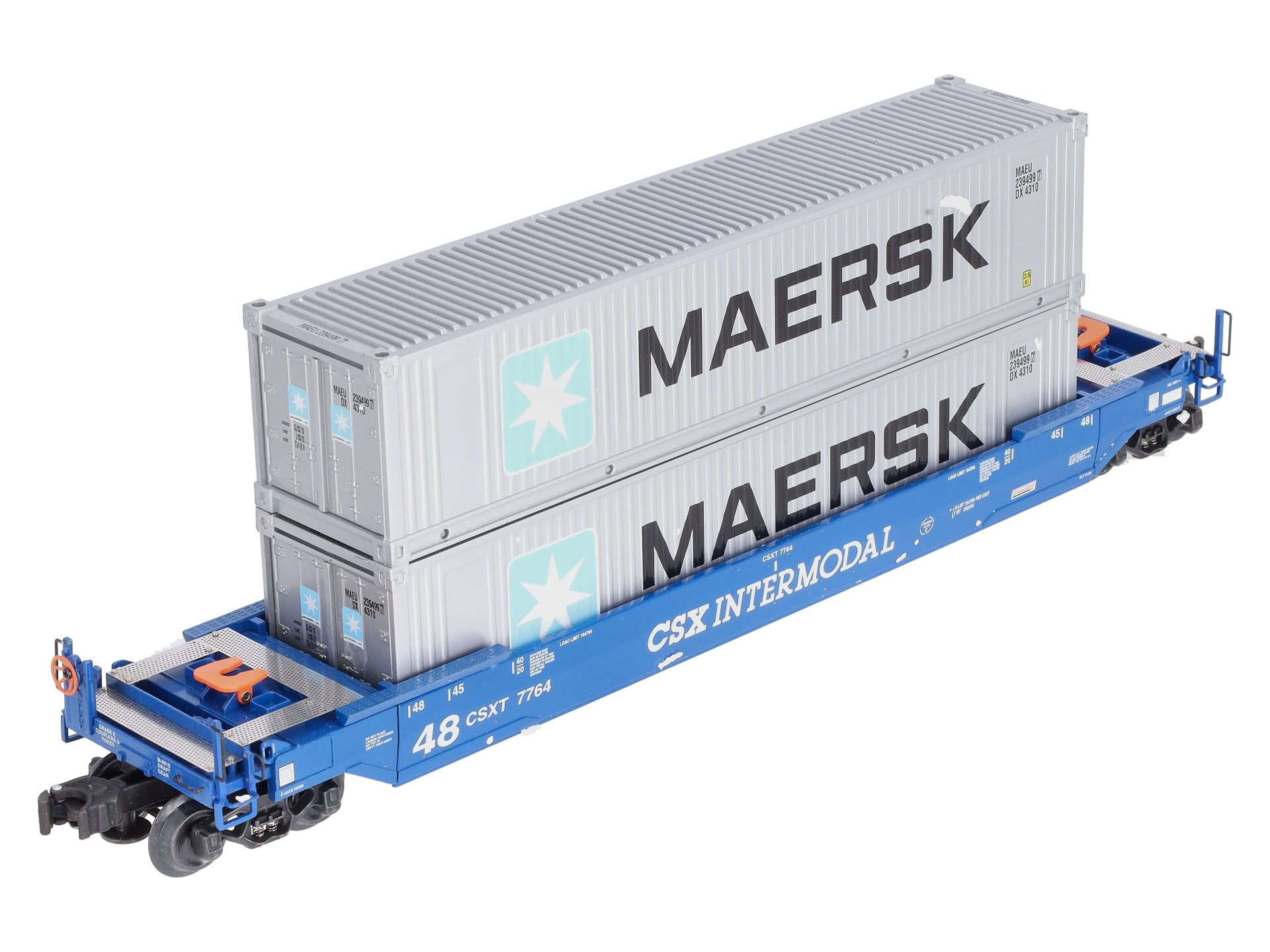 K-Line K776420 CSX Flat Car w/ 2 Containers EX/Box