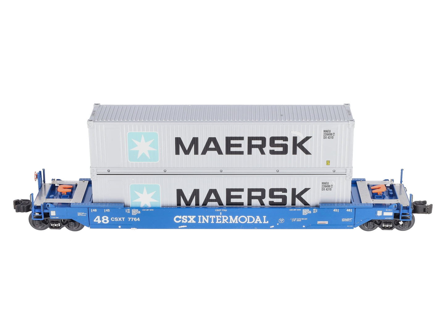 K-Line K776420 CSX Flat Car w/ 2 Containers EX/Box